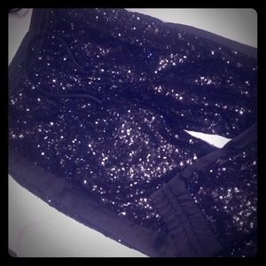 Sequin track pants